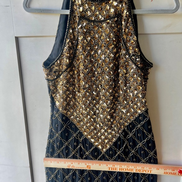 Vintage Scala Evening Gown Black and Gold (Small) - Picture 6 of 8